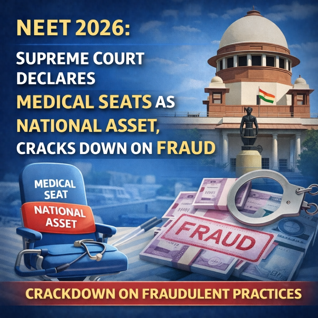 NEET 2026: Supreme Court Declares Medical Seats as National Asset, Cracks Down on Fraud