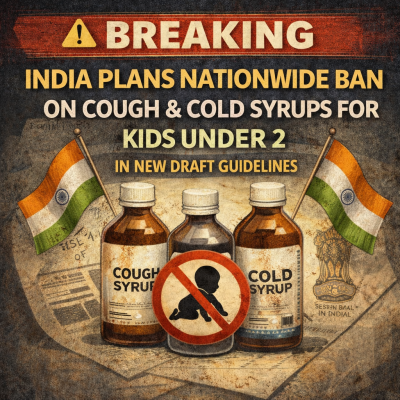 Breaking: India Plans Nationwide Ban on Cough & Cold Syrups for Kids Under 2 in New Draft Guidelines