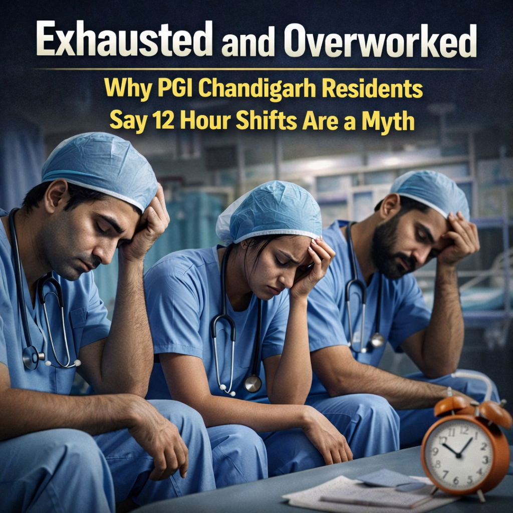 Exhausted and Overworked: Why PGI Chandigarh Residents Say 12 Hour Shifts Are a Myth
