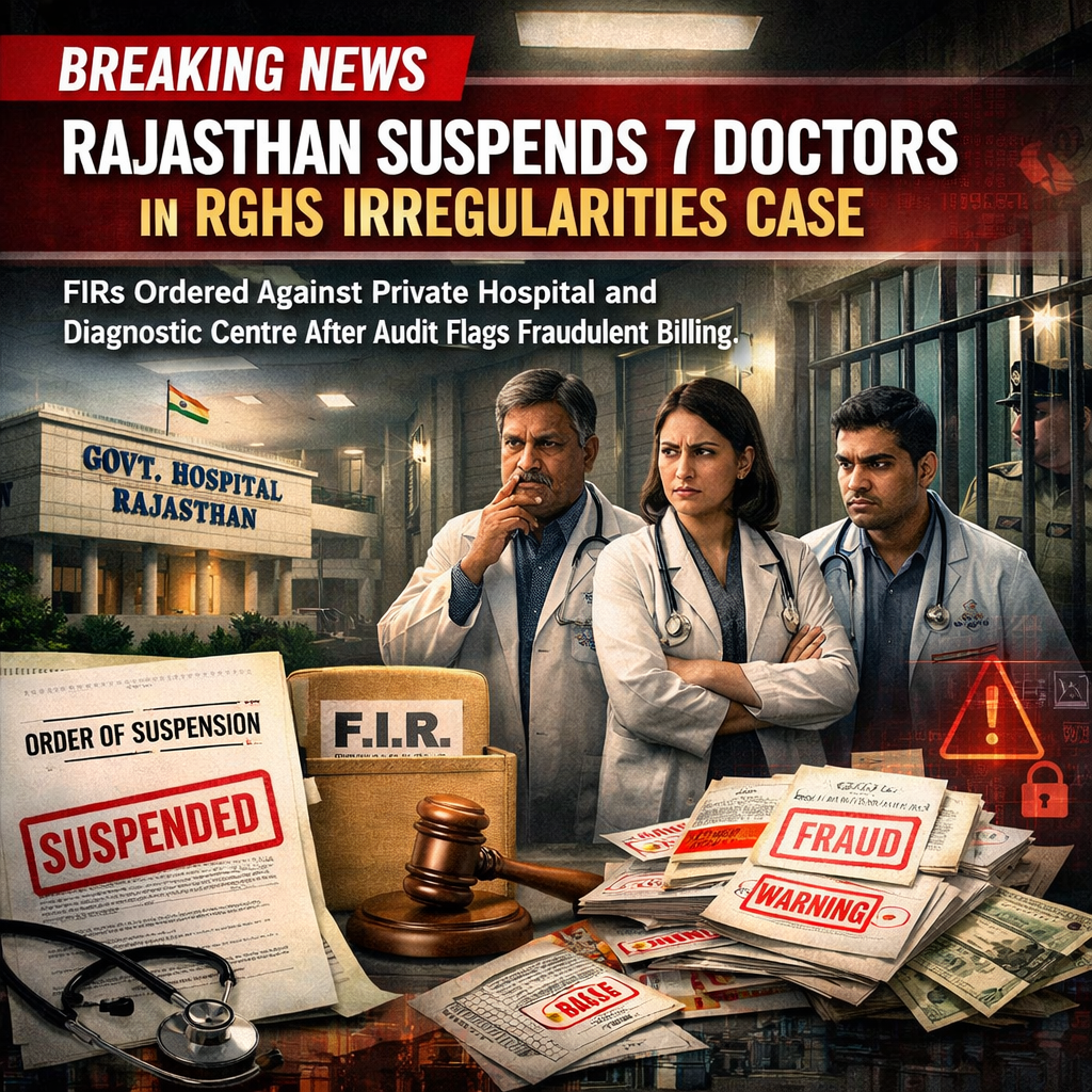 Rajasthan RGHS Scam: 7 Doctors Suspended, FIRs Ordered Against Hospital and Diagnostic Centre