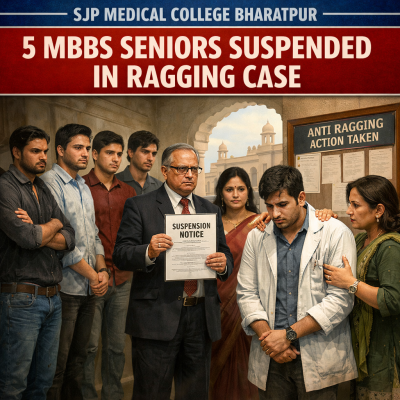 Ragging Case in Bharatpur Medical College: 5 MBBS Students Suspended for 3 Months