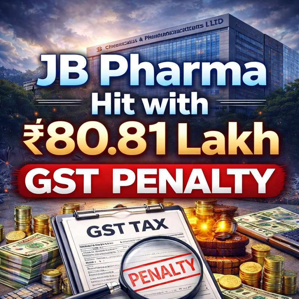 JB Pharma Hit with ₹80.81 Lakh GST Penalty