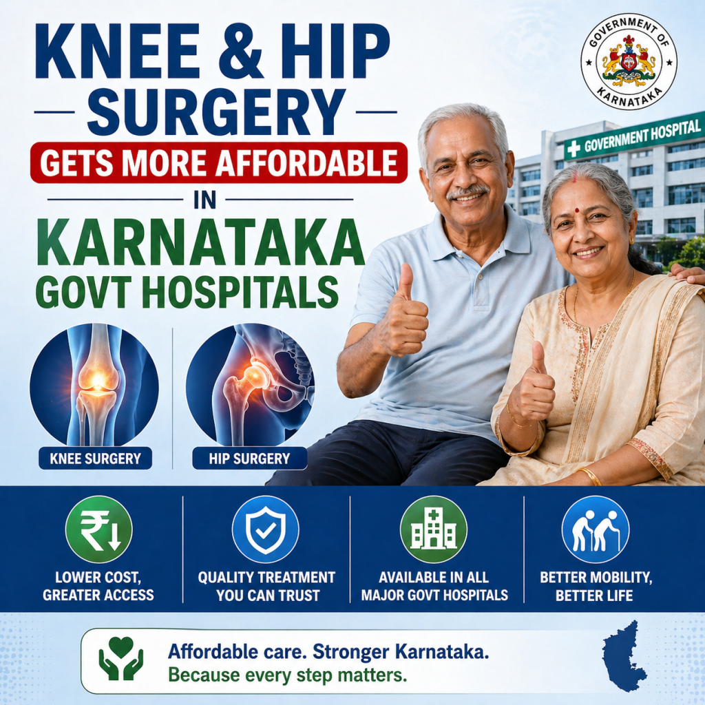 Knee & Hip Surgery Gets More Affordable in Karnataka Govt Hospitals