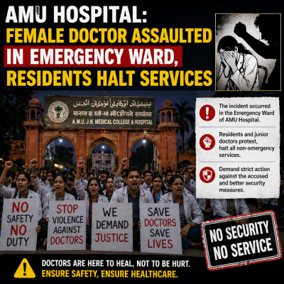 AMU Hospital: Female Doctor Assaulted in Emergency Ward, Residents Halt Services