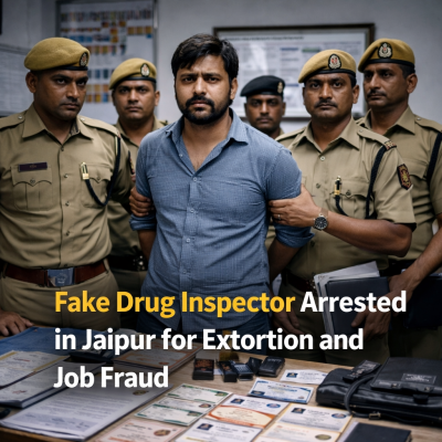 Fake Drug Inspector Arrested in Jaipur for Extortion and Job Fraud
