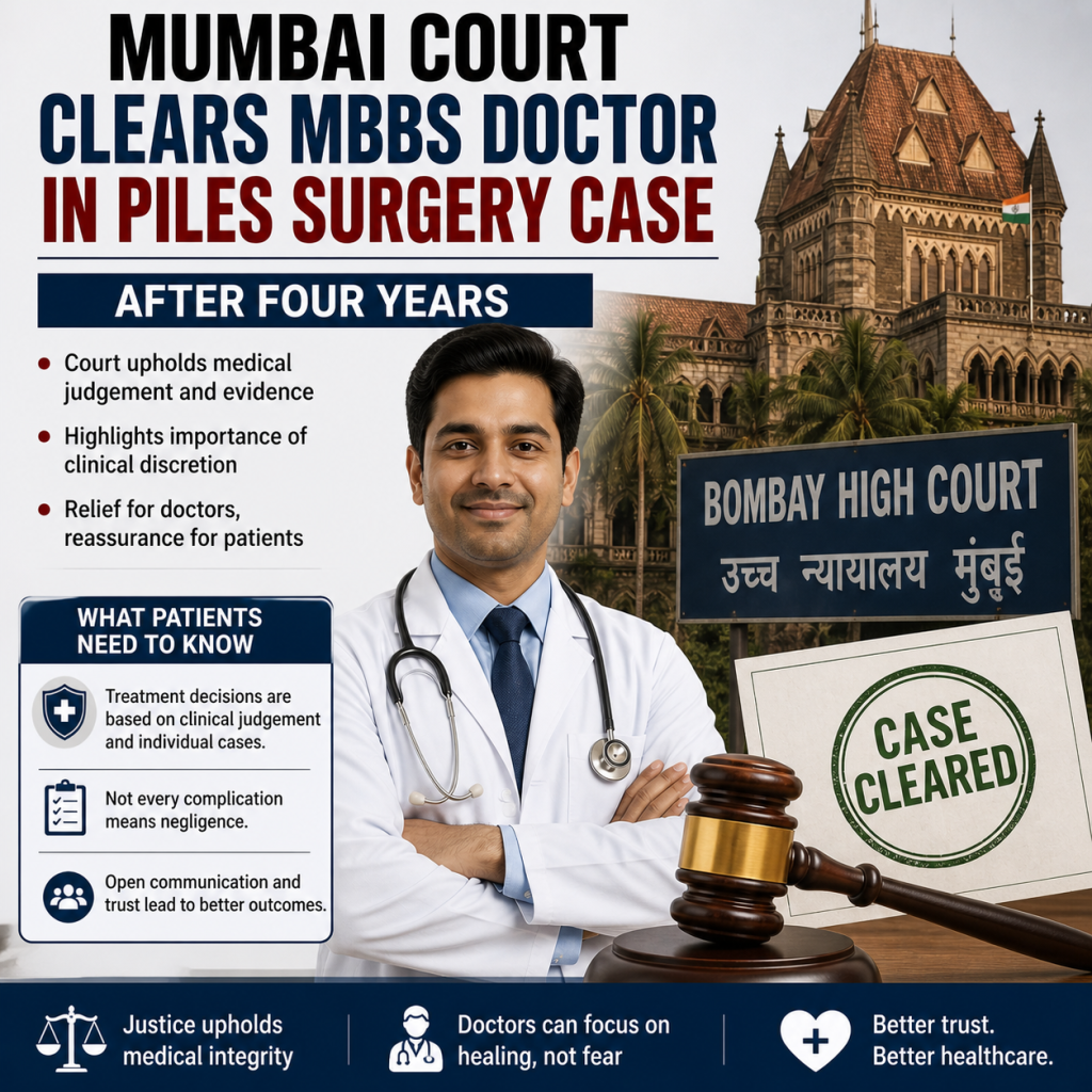 Mumbai Court Clears MBBS Doctor in Piles Surgery Case After Four Years