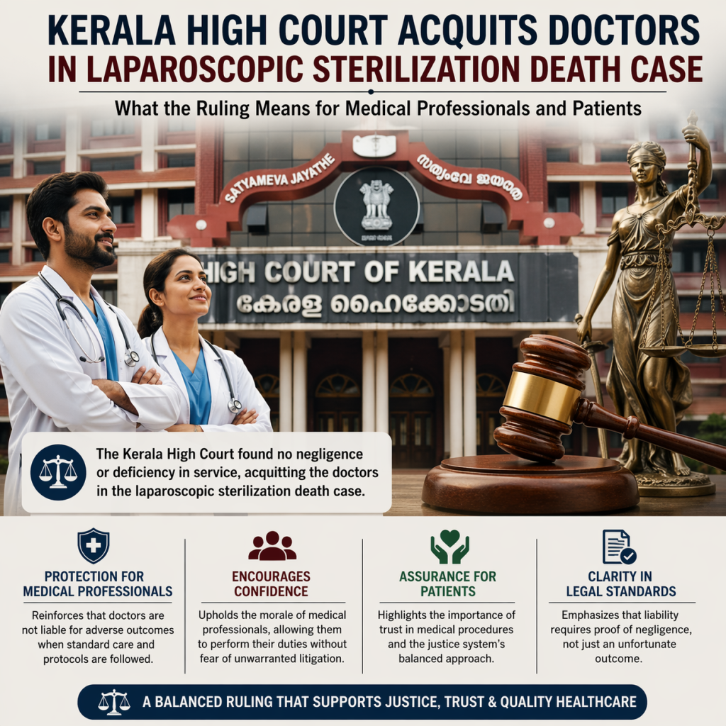 Kerala High Court Acquits Doctors in Laparoscopic Sterilization Death Case