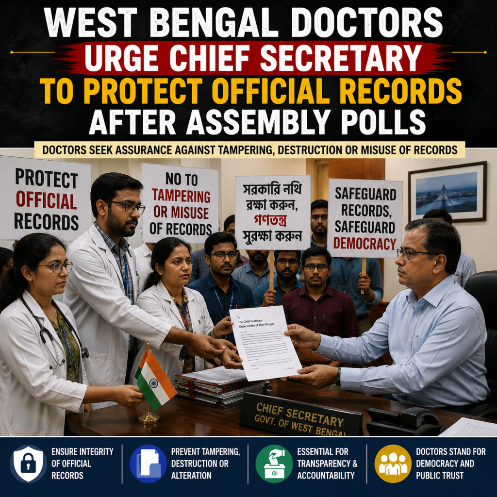West Bengal Doctors Urge Chief Secretary to Protect Official Records After Assembly Polls