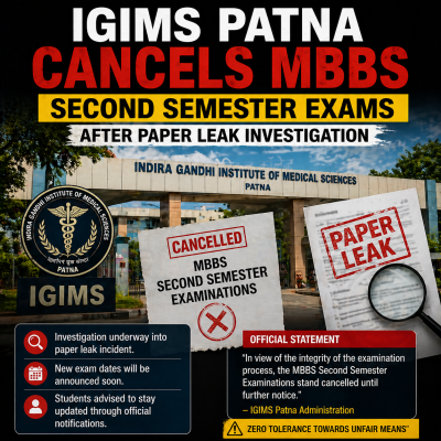 IGIMS Patna Cancels MBBS Second Semester Exams After Paper Leak Investigation