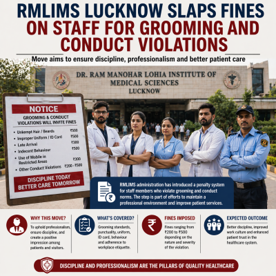 RMLIMS Lucknow Slaps Fines on Staff for Grooming and Conduct Violations