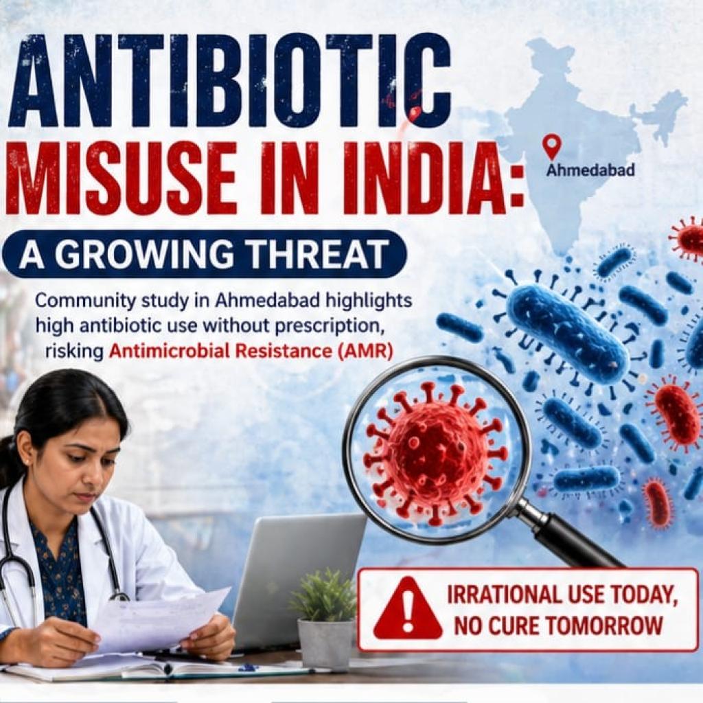 High Antibiotic Use Without Prescription in Urban India Raises Concern: Ahmedabad Community Study Highlights Risk of Resistance